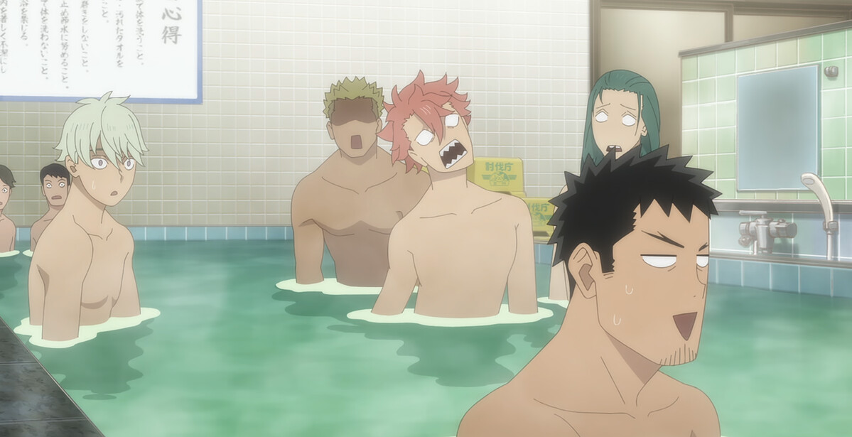 眾男防衛隊員在得知卡夫卡和亞白隊長是青梅竹馬後大受打擊。