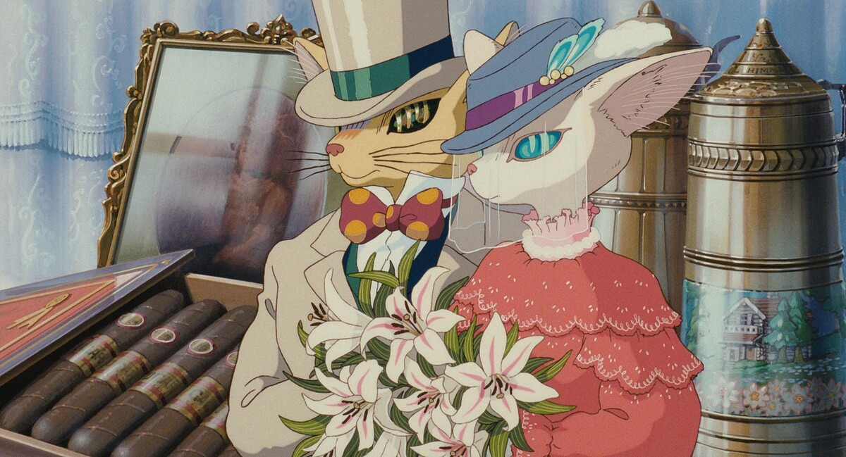 《心之谷》中的貓男爵與露莎