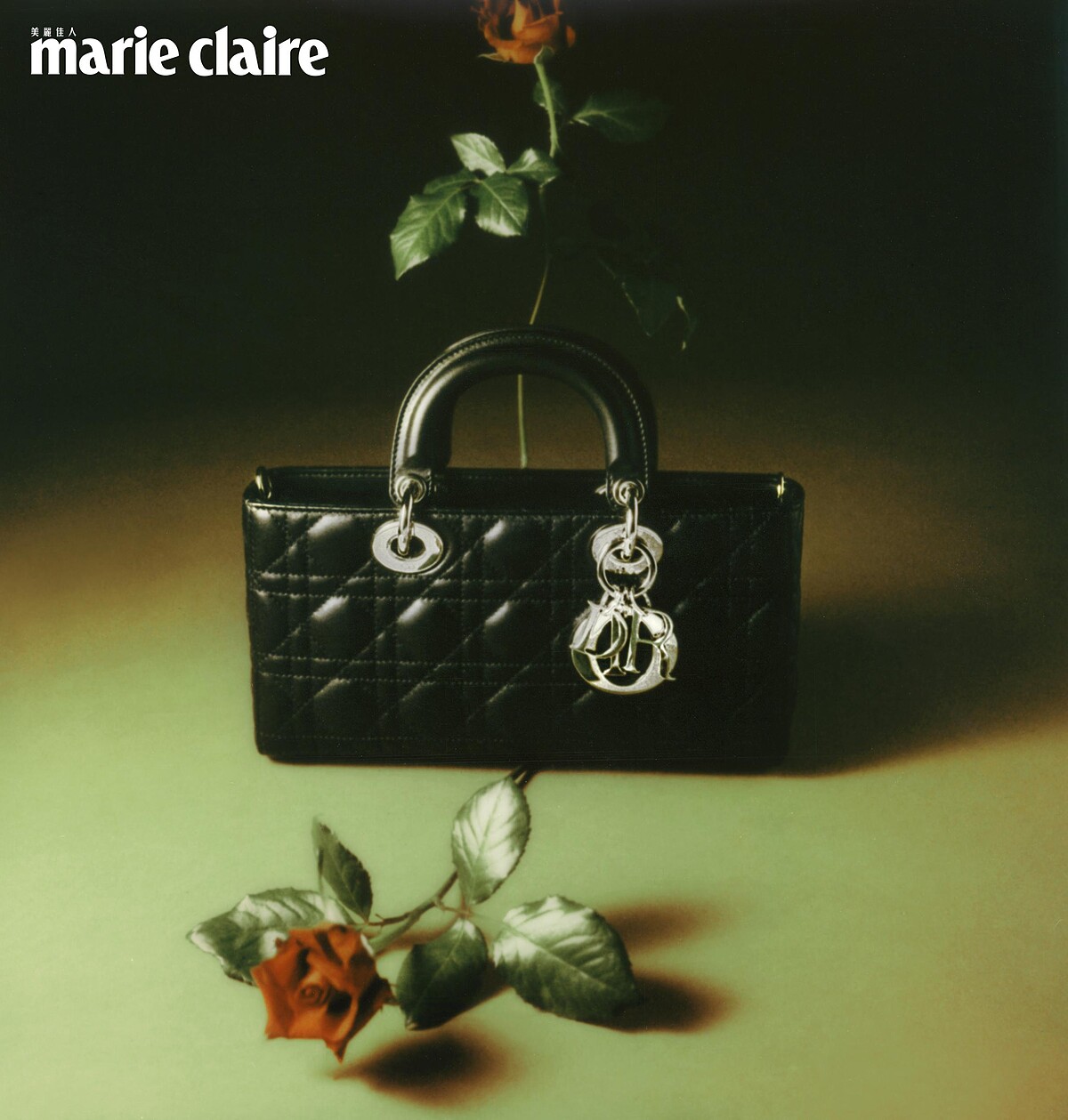  黑色 Cannage 藤格紋小型 Lady D-Joy，Dior。