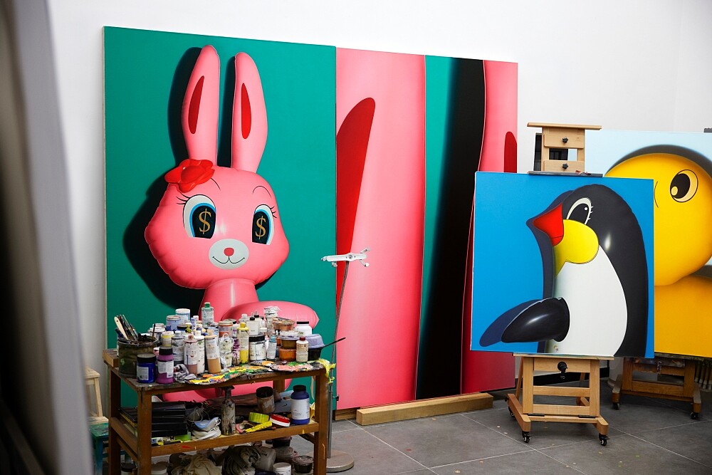 藝術家孫一鈿的工作室一角。