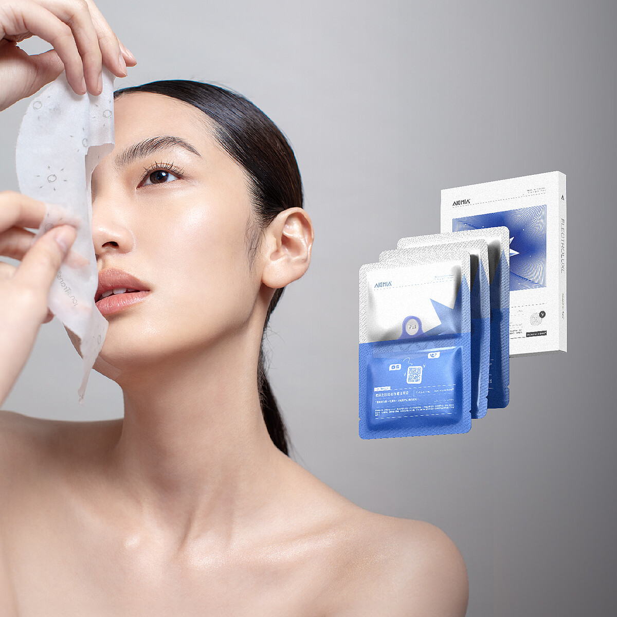 AKIMIA藍銅胜肽抗老微電流面膜25ml*3片，NT1,000