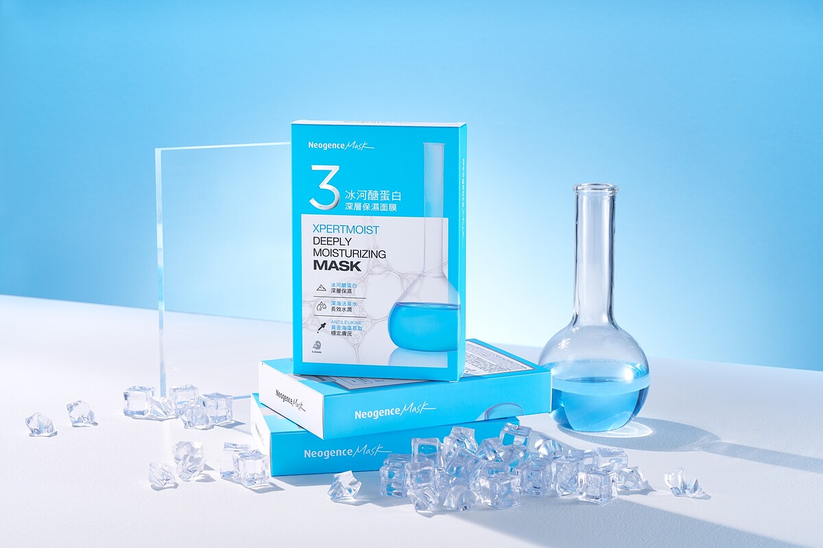 Neogence霓淨思3高機能面膜系列-冰河醣蛋白深層保濕面膜一盒五入，NT399