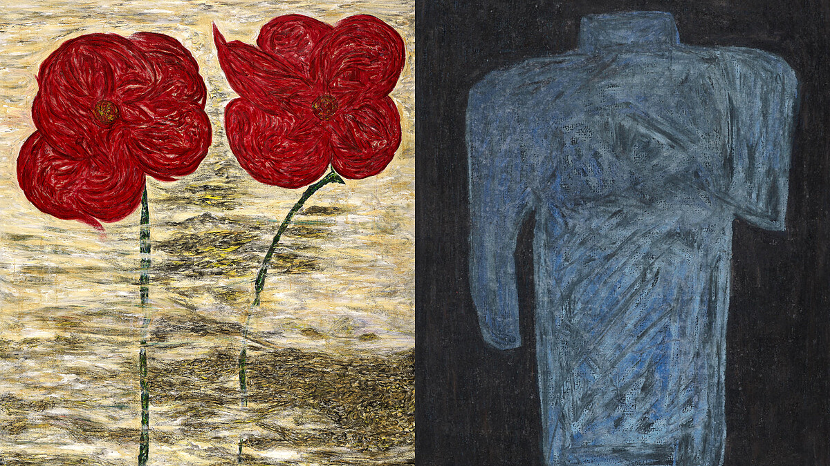 50餘年創作淬煉！北美館「溺浮沉洄：許雨仁回顧展」 ，感受水墨、油畫、複合創作媒材的生命波動