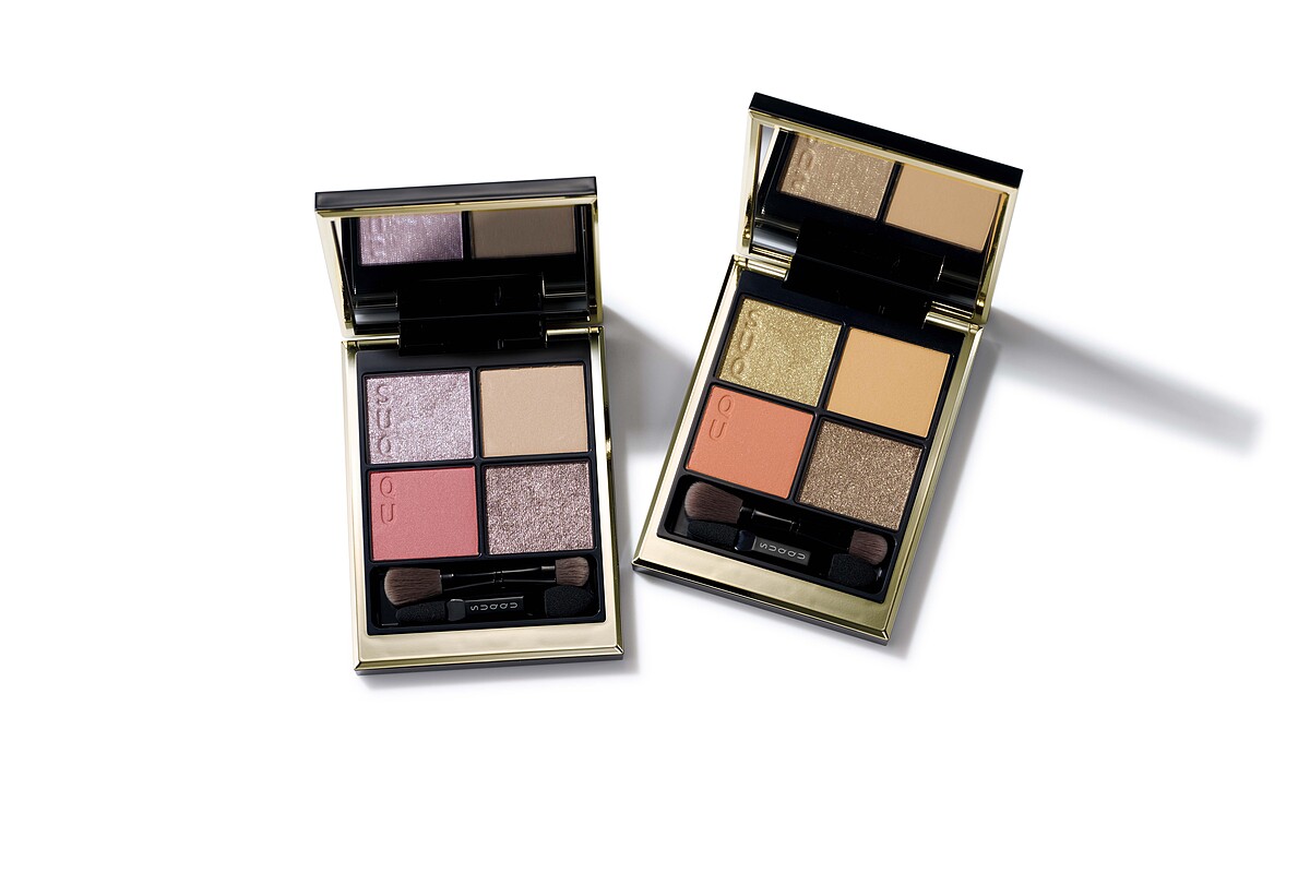 SUQQU晶采盈緻眼彩盤 (左)#138涼梅 (右)#139夏焦，各NT2,600