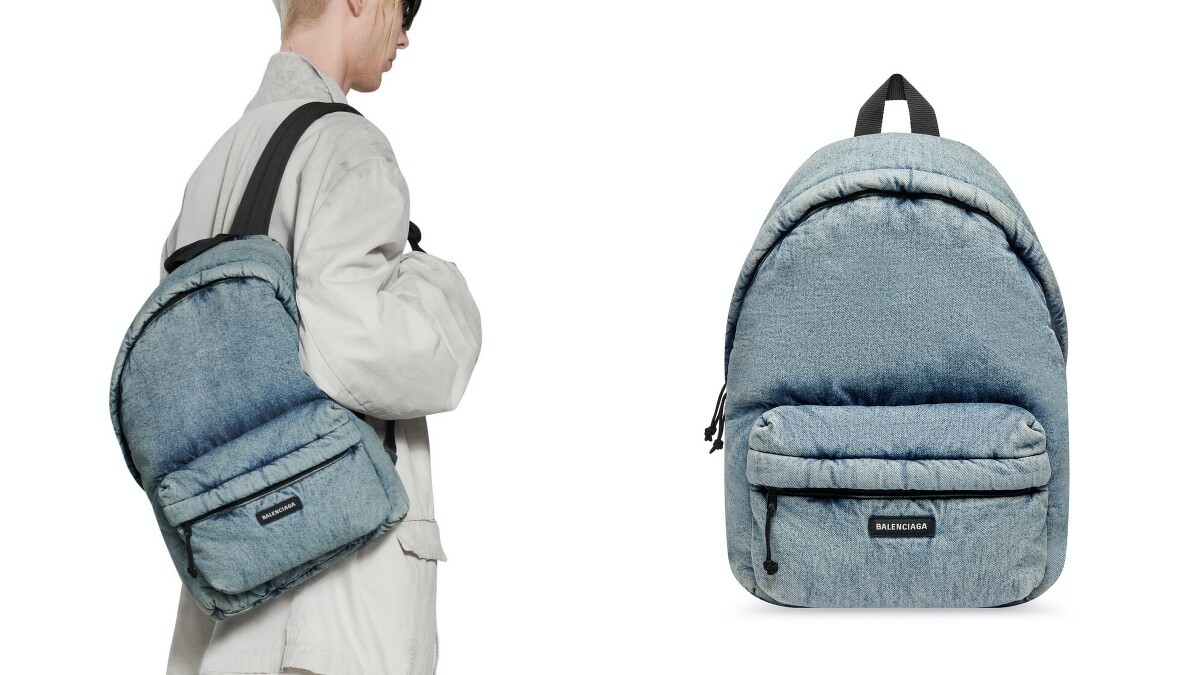 水洗丹寧後背包 價格店洽