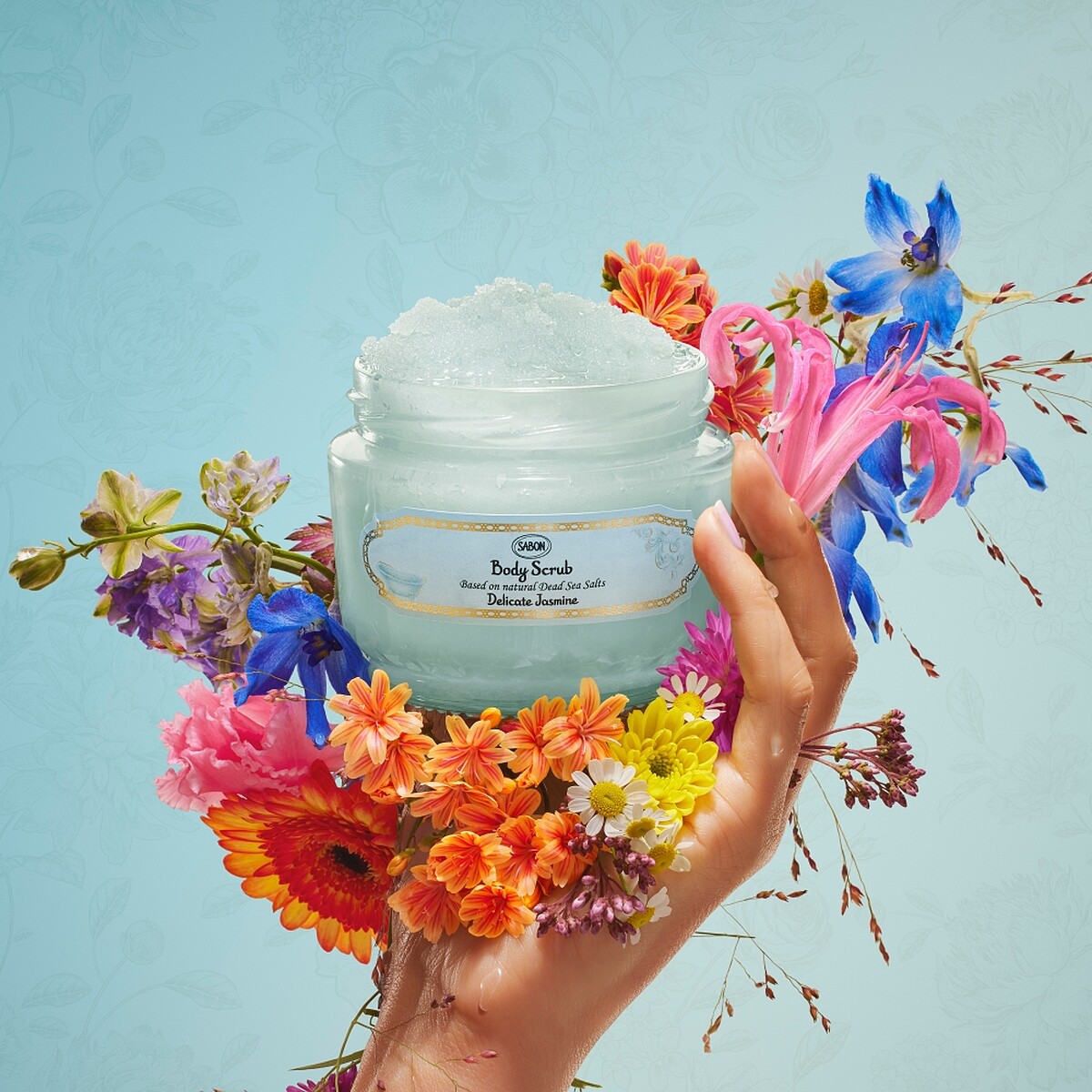 Sabon 2024年全新升級身體磨砂膏主視覺。