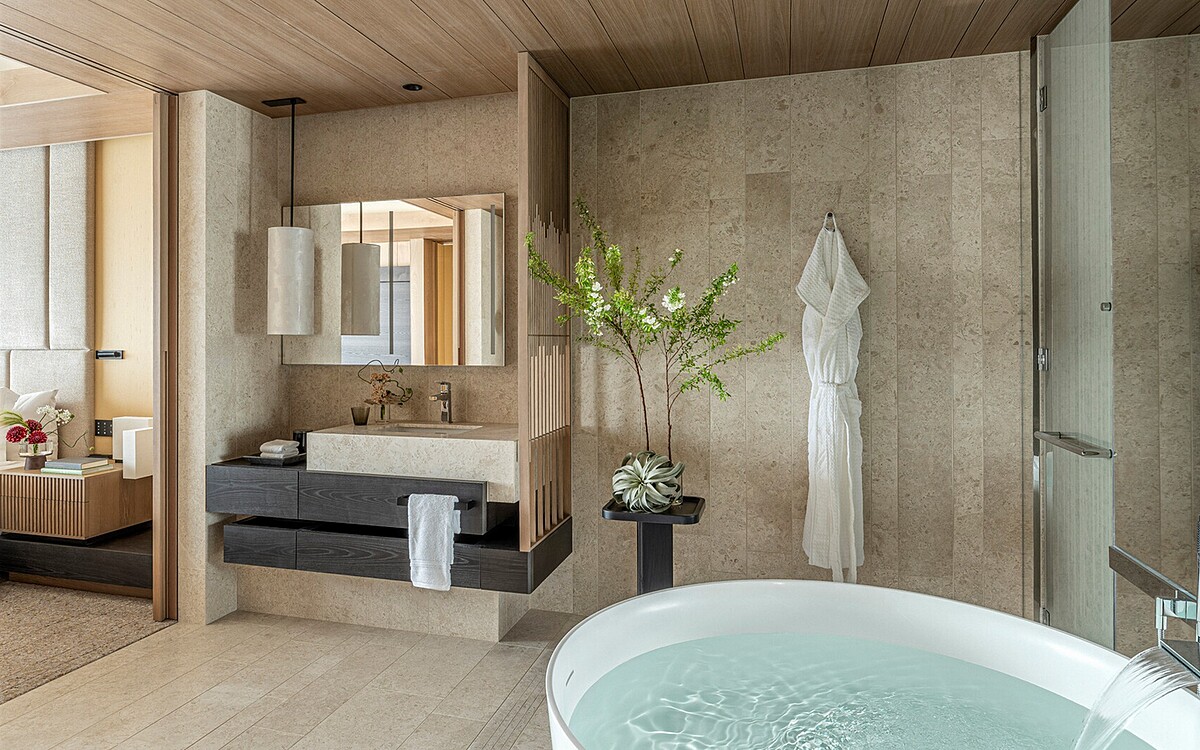 客房浴室空間。