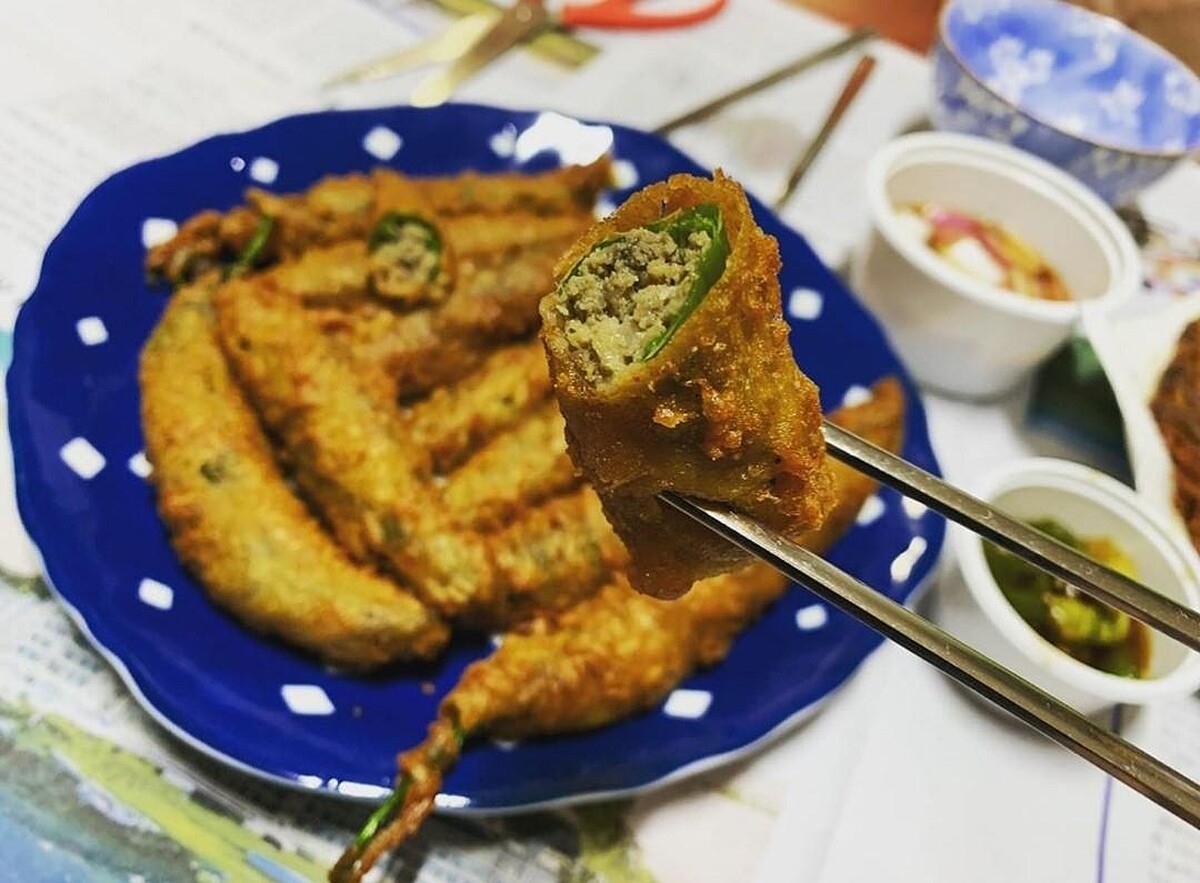 旅人蔥煎餅的炸辣椒鑲肉(Photo/翻攝自Naver Map)