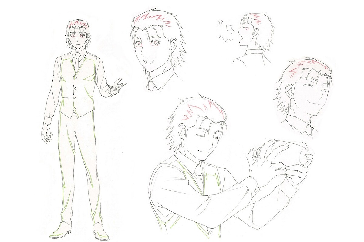 佐佐倉溜的動畫版人物設定手稿。