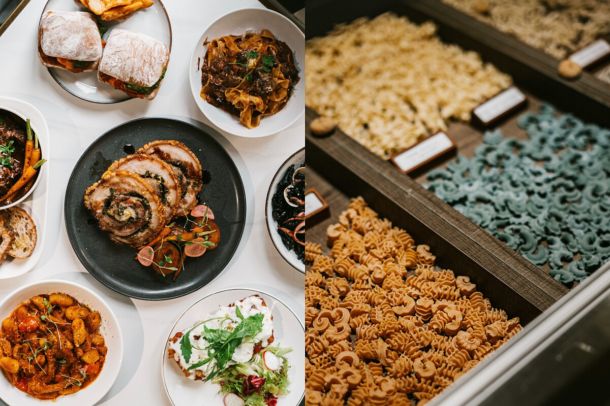 主打豐富多元的手工義大利麵和風味料理。