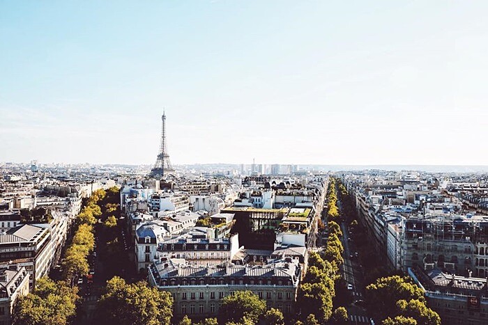 凱旋門頂的巴黎俯瞰照