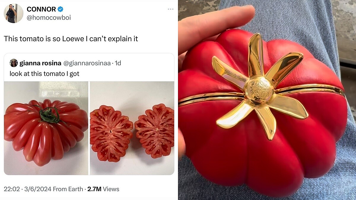 網傳迷因「這番茄長得太Loewe了」Jonathan Anderson 2天內化為現實！迅速做出超Q番茄包