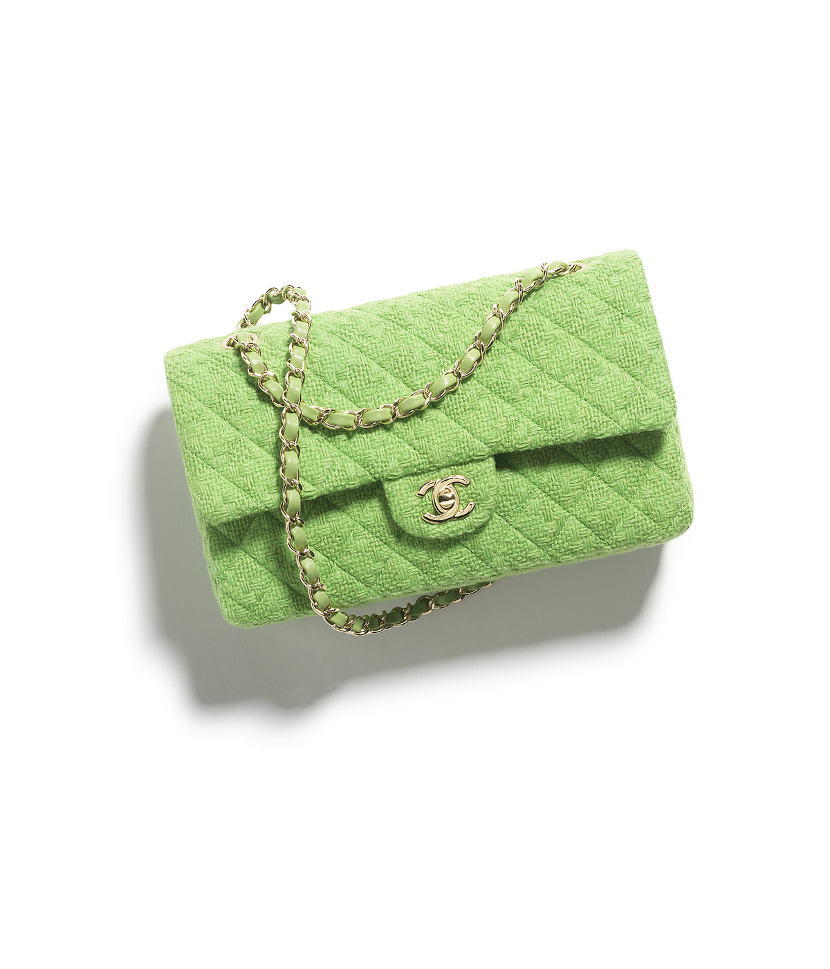 綠色斜紋軟呢口蓋包 NTD350,100