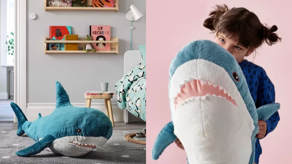 超可愛人氣鯊魚玩偶BLÅHAJ,一開始是灰色的!