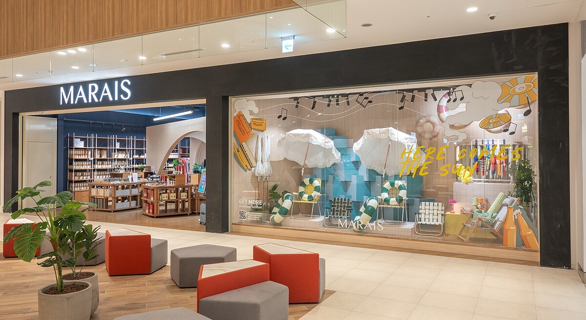 品牌台北中山、台北敦南和台中 LaLaport 門市，也換上全新主題視覺。