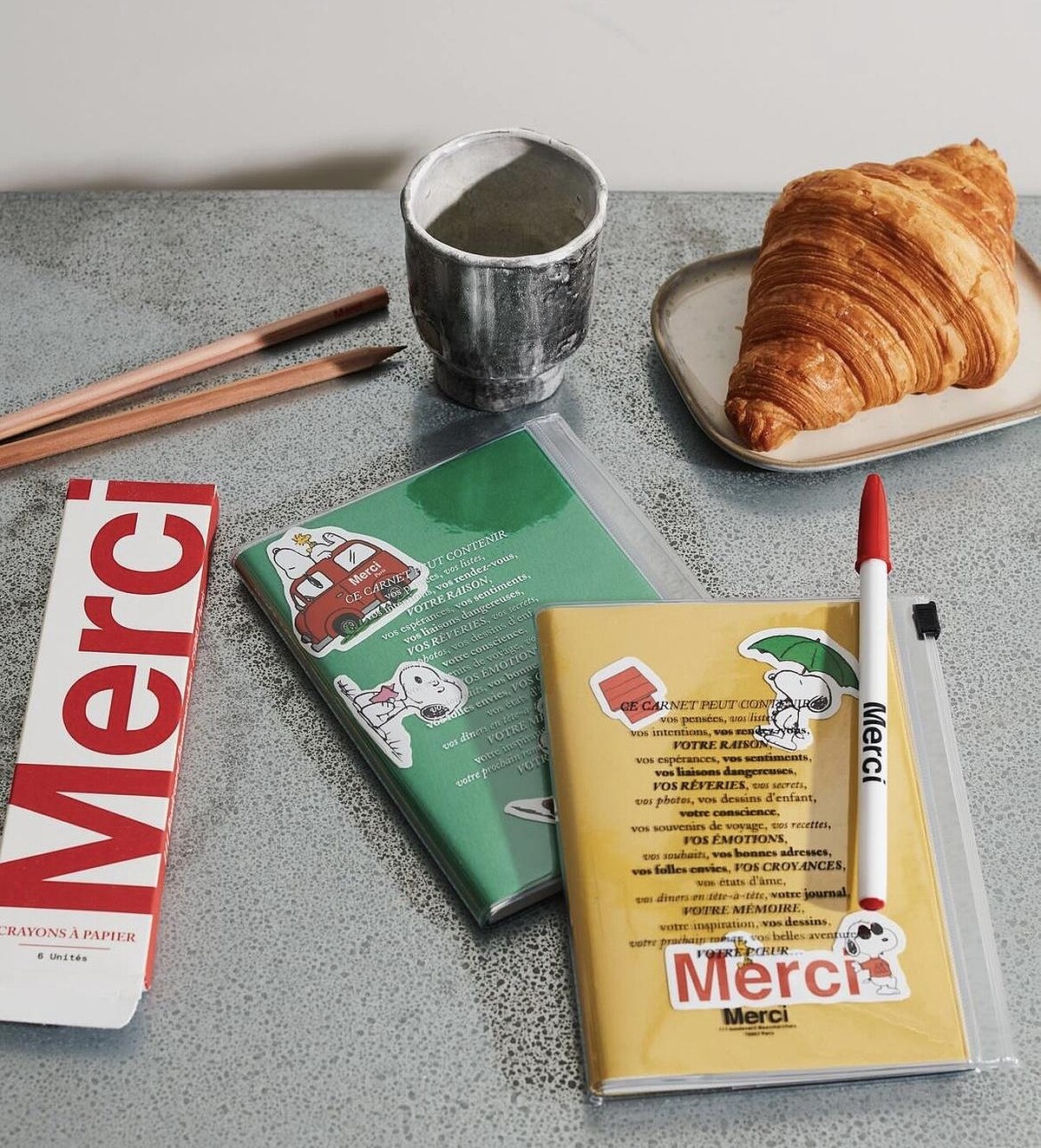 Peanuts X Merci 史努比聯名系列商品。