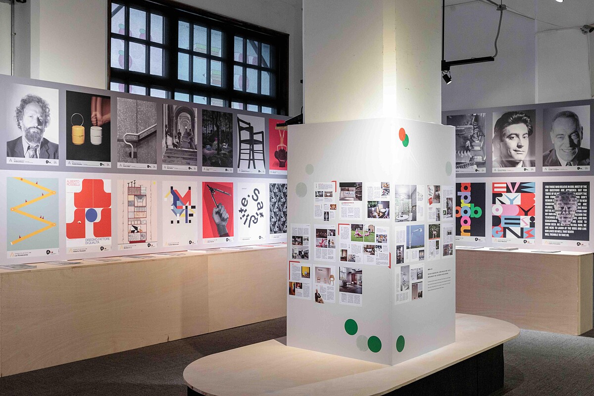 閱讀區透過設計書刊的回顧，展示義大利、台灣的設計敘事。