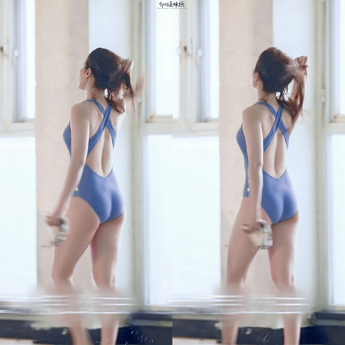 劉亦菲常穿黃色，穿藍色泳裝秀身材，都符合她劇中的開朗個性。