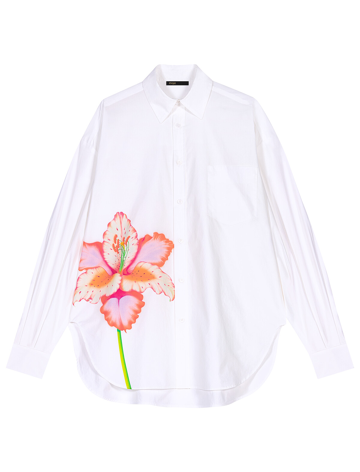 Maje 花朵印花襯衫，價格店洽。