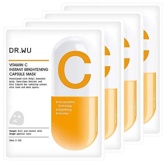 DR.WU維他命C瞬效亮白膠囊面膜4入,NT399
