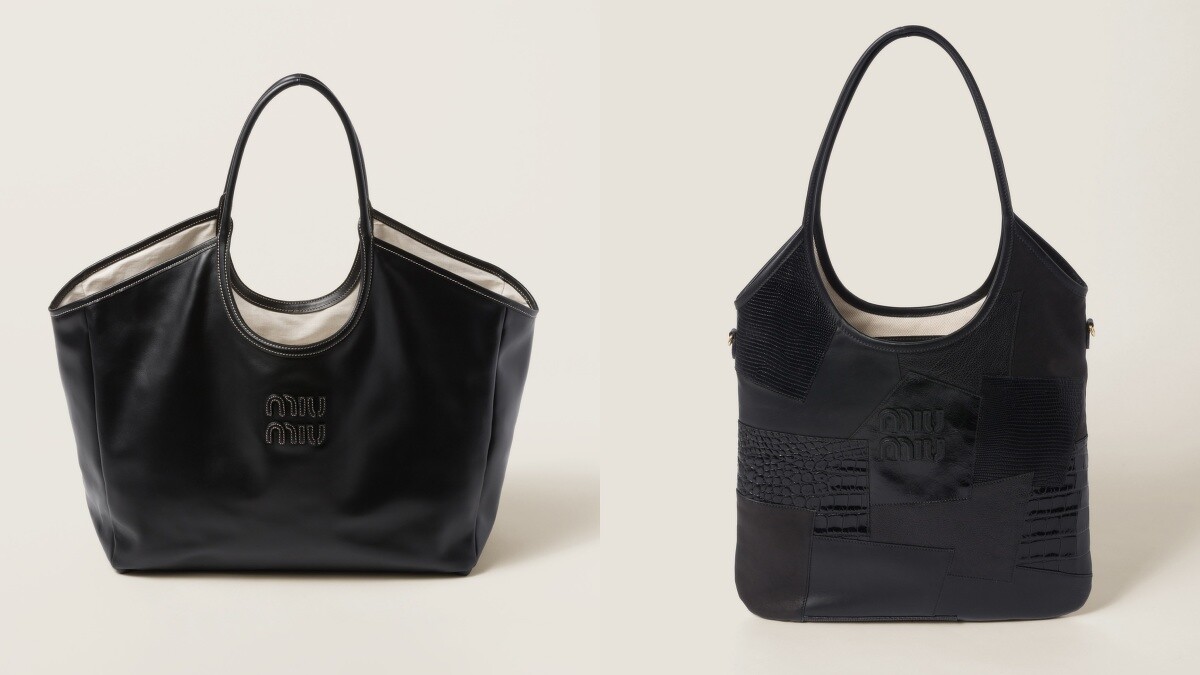 IVY皮革手袋 NT.86,000、IVY皮革拼縫手袋 NT.87,000