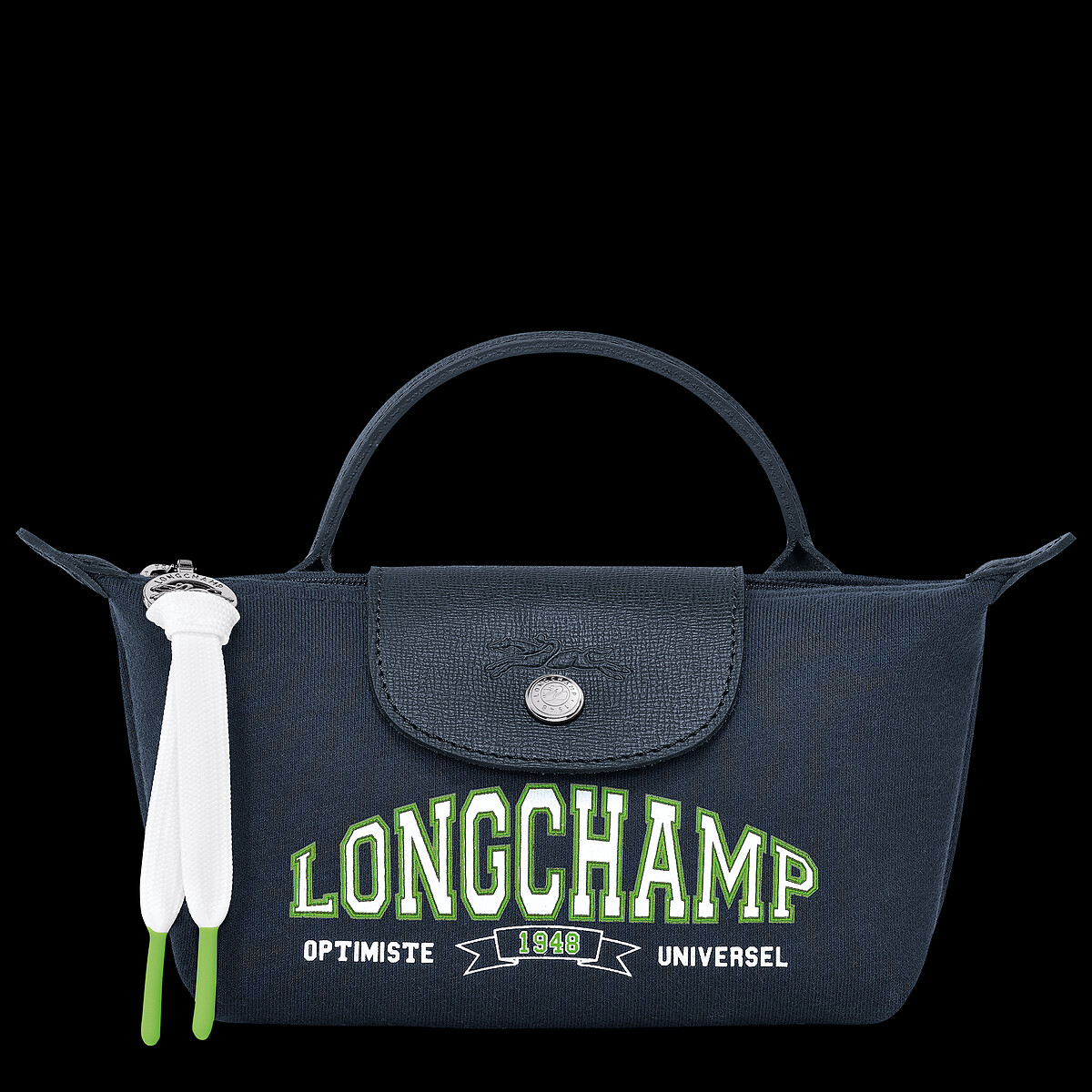 LONGCHAMP LE PLIAGE 系列海軍藍學院風手提包，NT4,300。