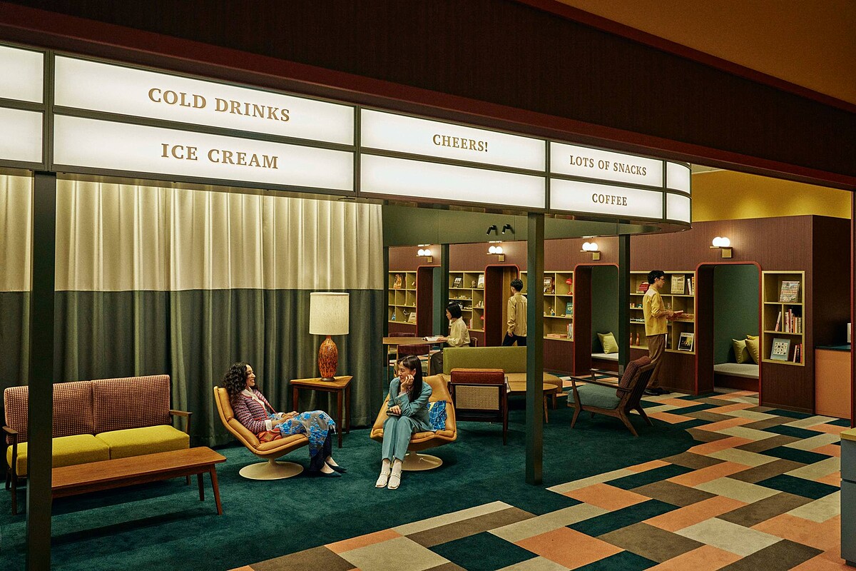 空間充滿復古情調。