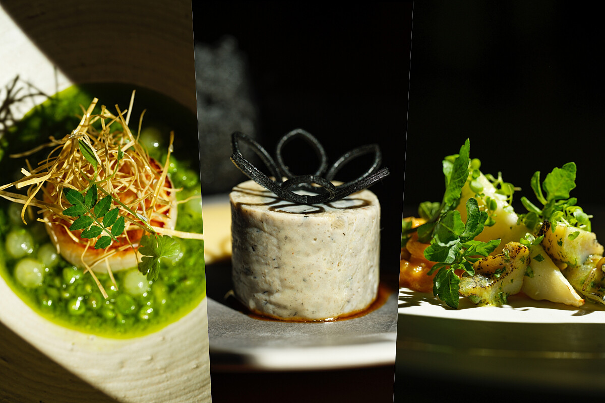 本季就以夏季食材發揮，菜色中有大量的夏季蔬菜，像是茄子、竹筍、番茄等等，甚至將台灣人喜愛的消暑食材&mdash;「仙草」也放進菜色中。