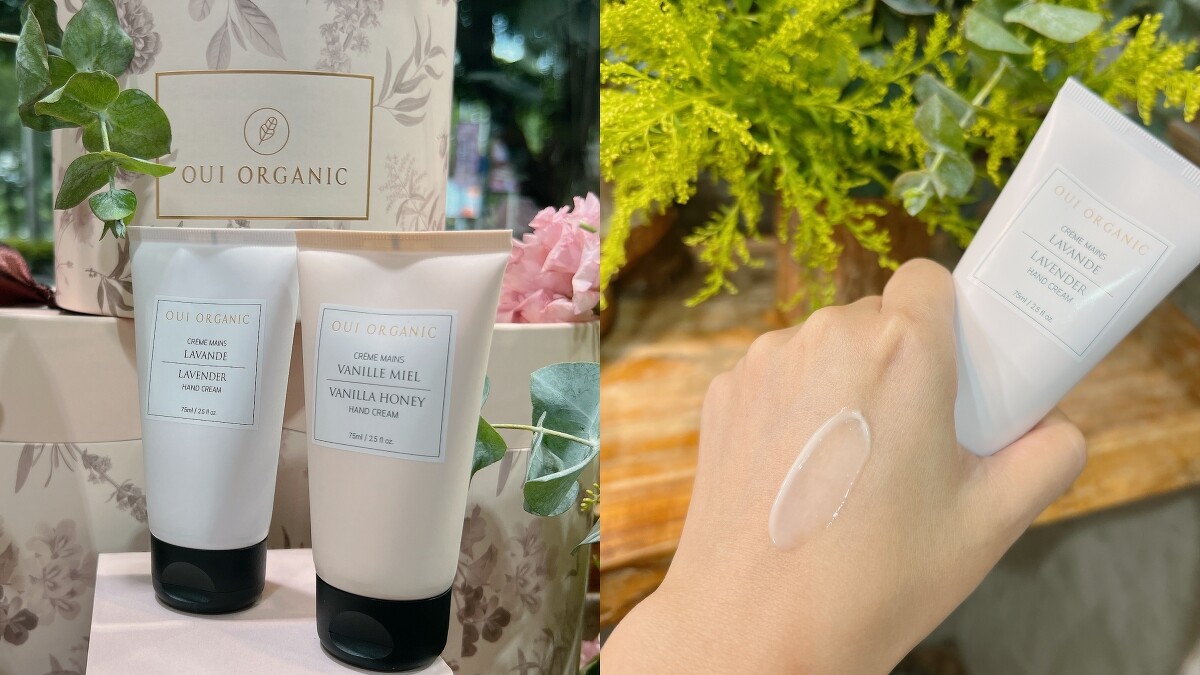 Oui Organic舒壓薰衣草滋養護手霜質地。