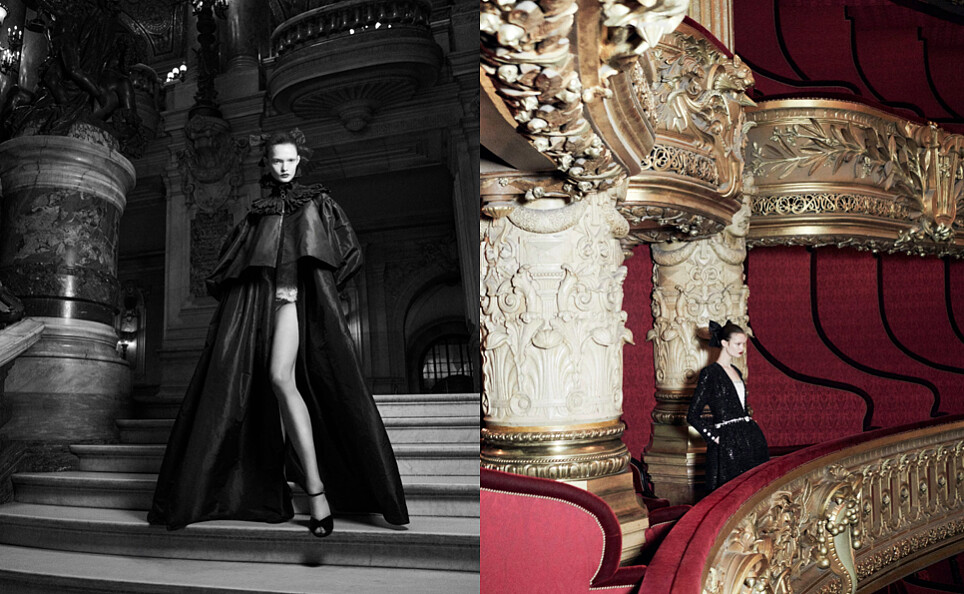 由攝影師Karim Sadli於巴黎歌劇院所拍攝的秀前預覽形象。