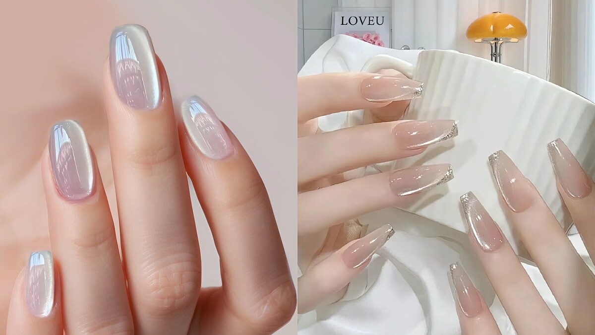 「涼白開水美甲」範本推薦！通透感白色系低調簡約，返璞歸真更耐看