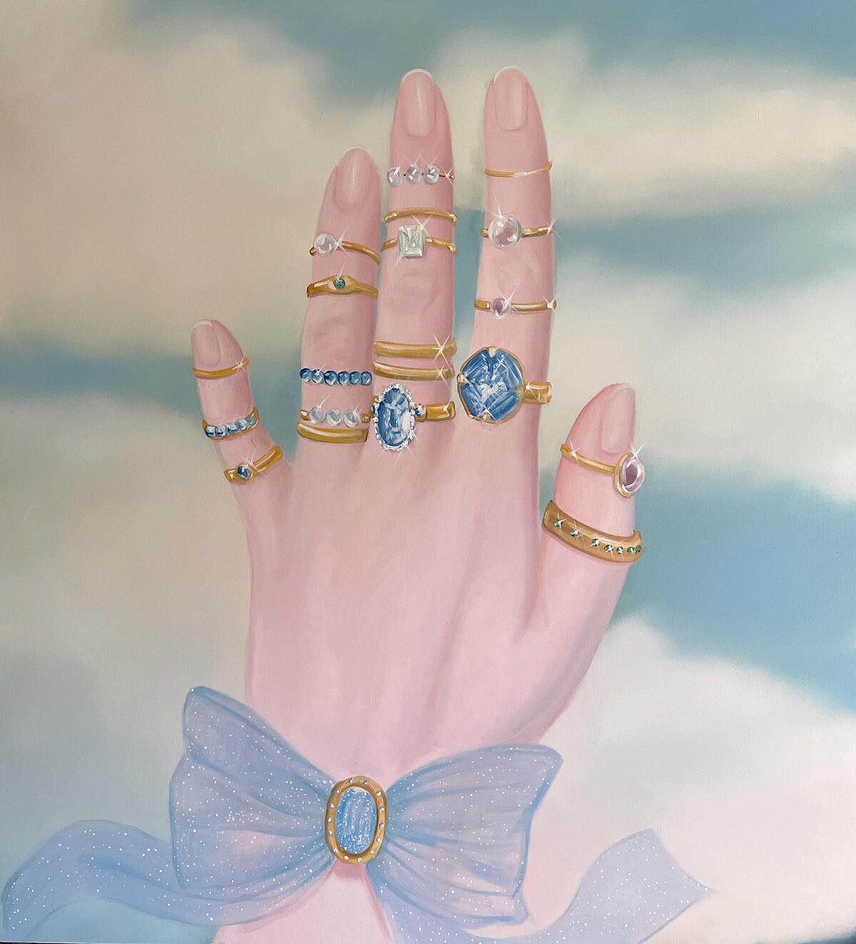 莫妮卡．馬爾喬卡 Monika Marchewka〈把握 Assurance〉：油彩在畫布上 oil on canvas 120 &times; 110 cm，2024。