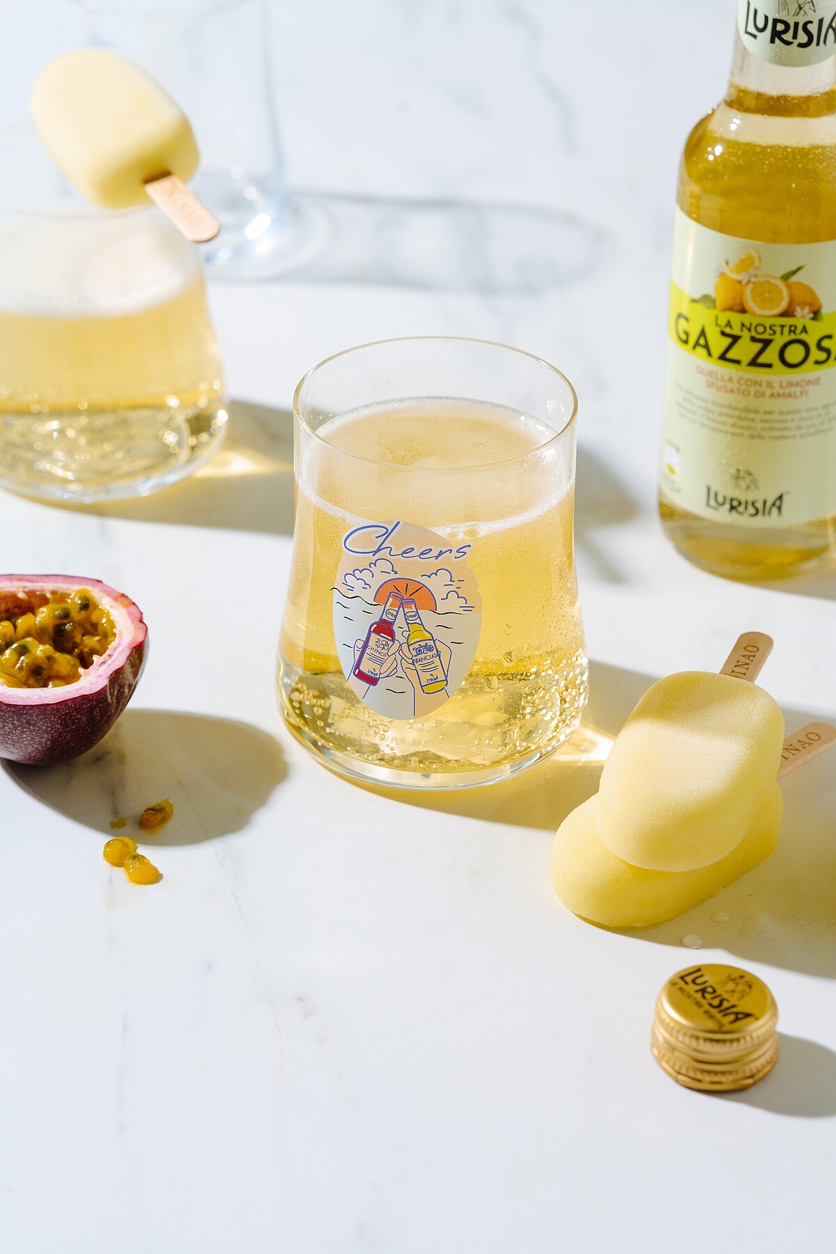 百香檸檬雪糕 x 檸檬風味氣泡飲