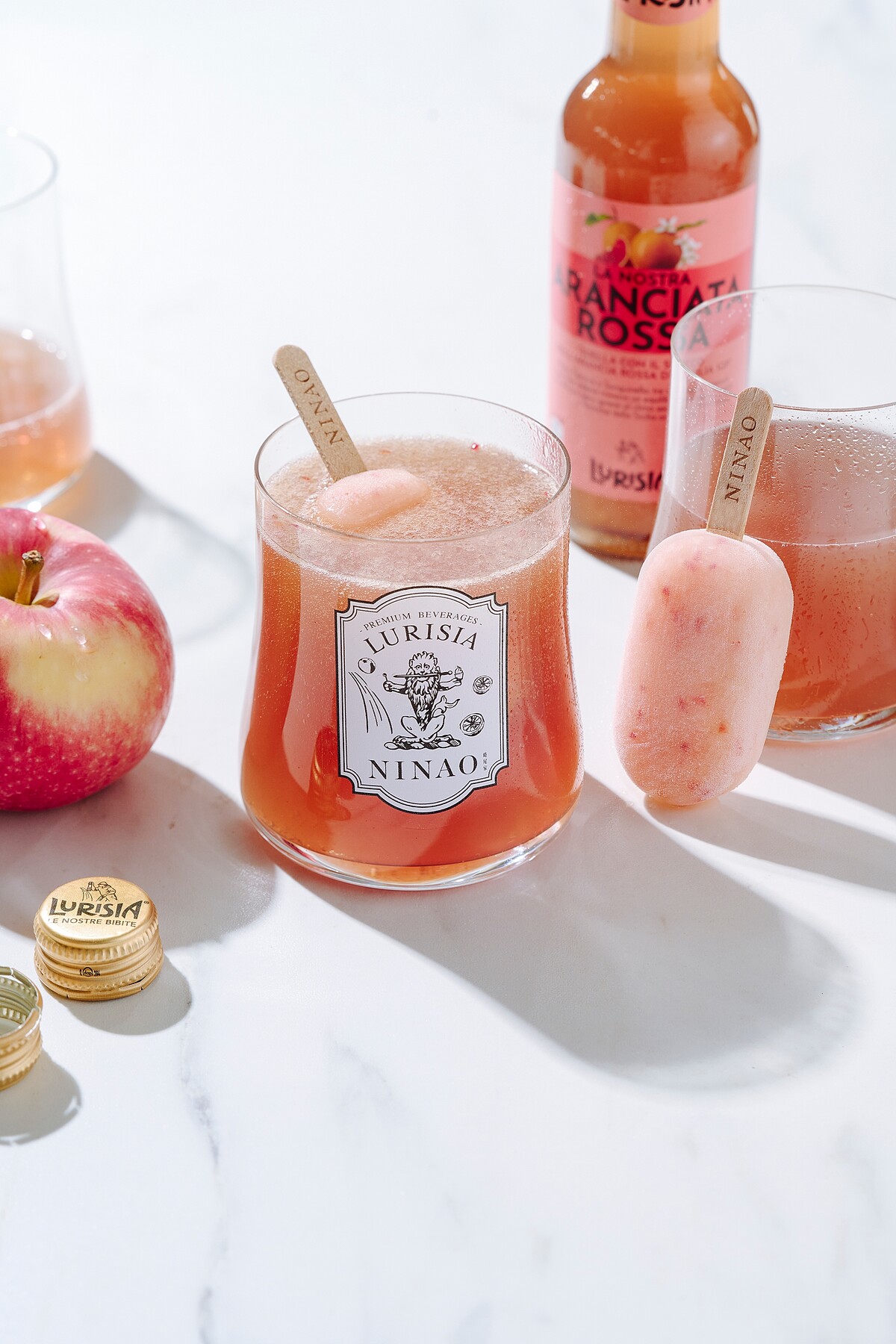 蘋果雪糕 x 紅橙果汁氣泡飲