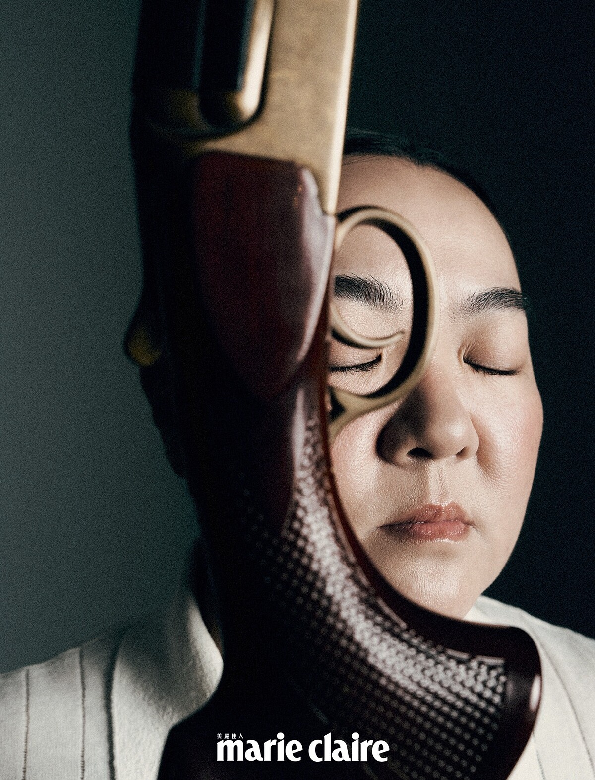 白色針織polo衫,Boss。