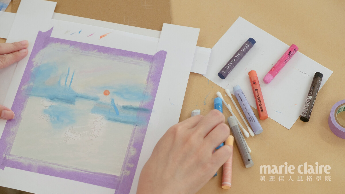 週末的午後，學員一起沉浸在繪畫的世界裡。