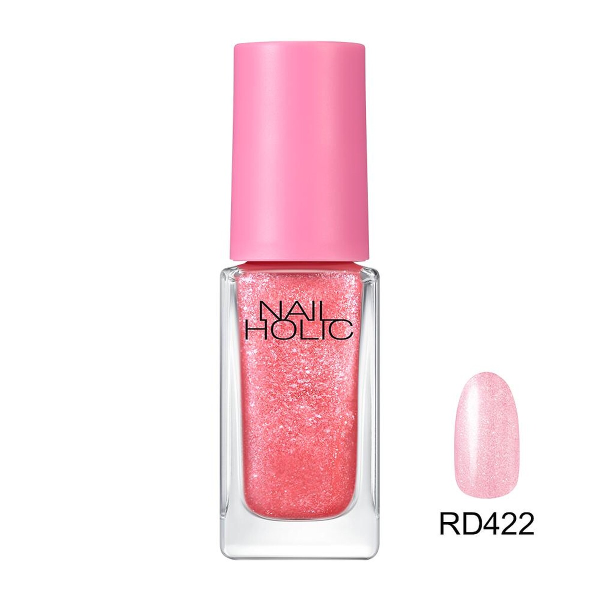 NAIL HOLIC粉紅控指甲油(#RD422粉鑽亮片裙)5ml，NT119