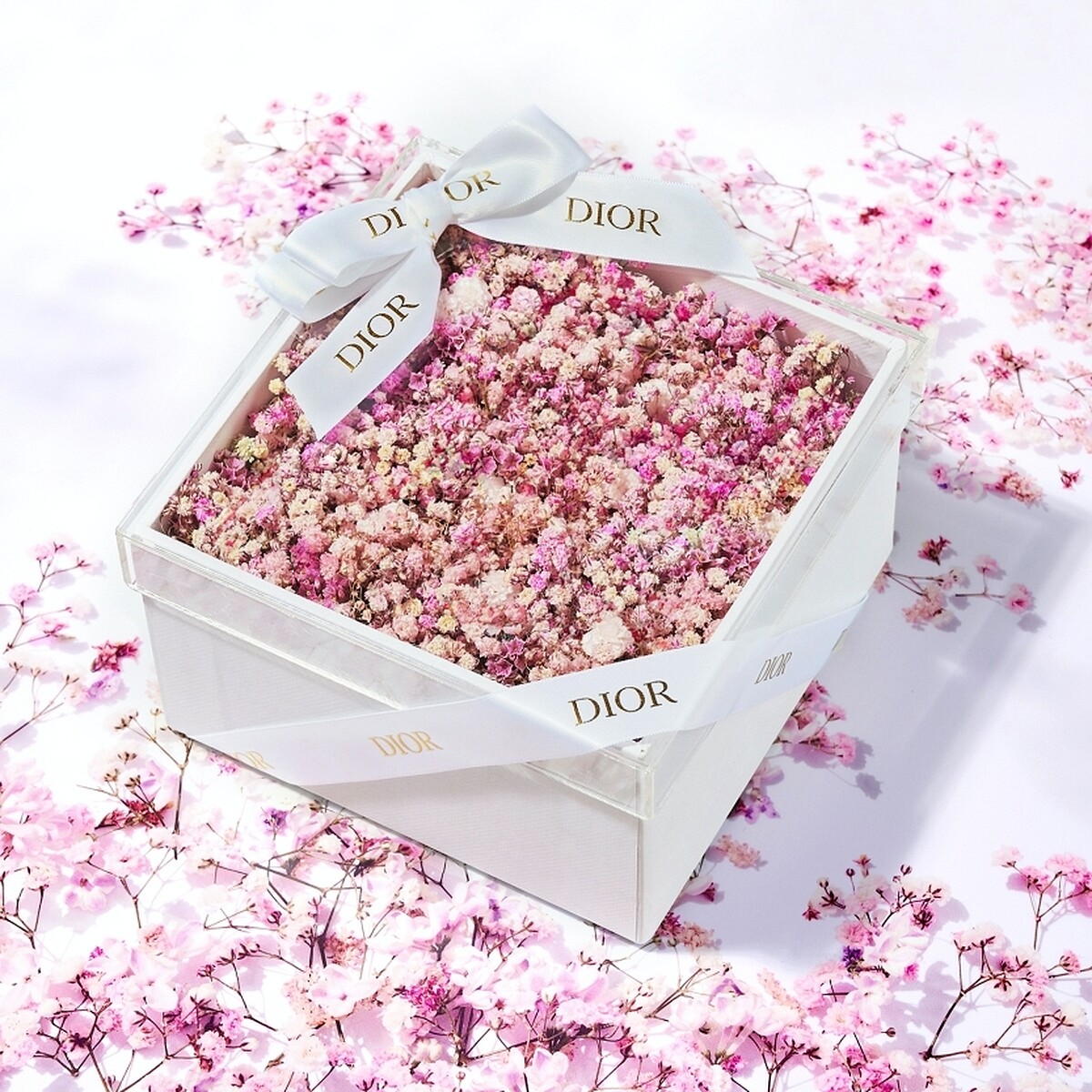 2024迪奧限量浪漫花禮七夕情境圖。