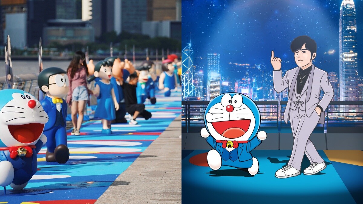 《100%多啦A夢&FRIENDS》戶外展區「藍地毯」