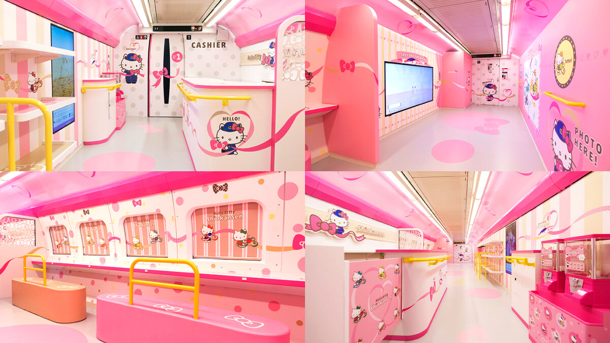 Hello Kitty新幹線拍照空間「HELLO! PLAZA」車廂