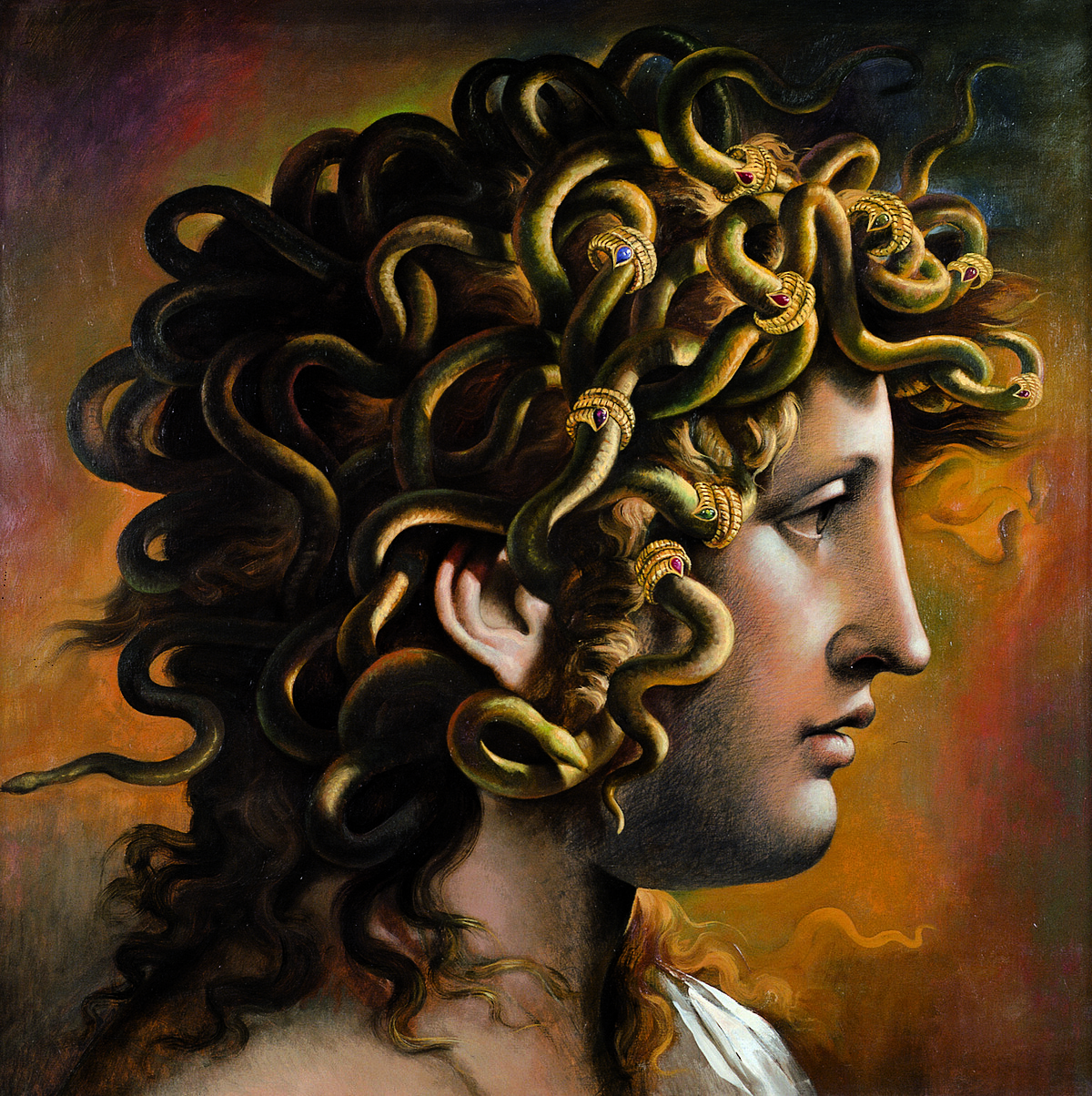 畫家 Carlo Maria Mariani 作品《Incantamento》 (布面油畫 oil on canvas)。