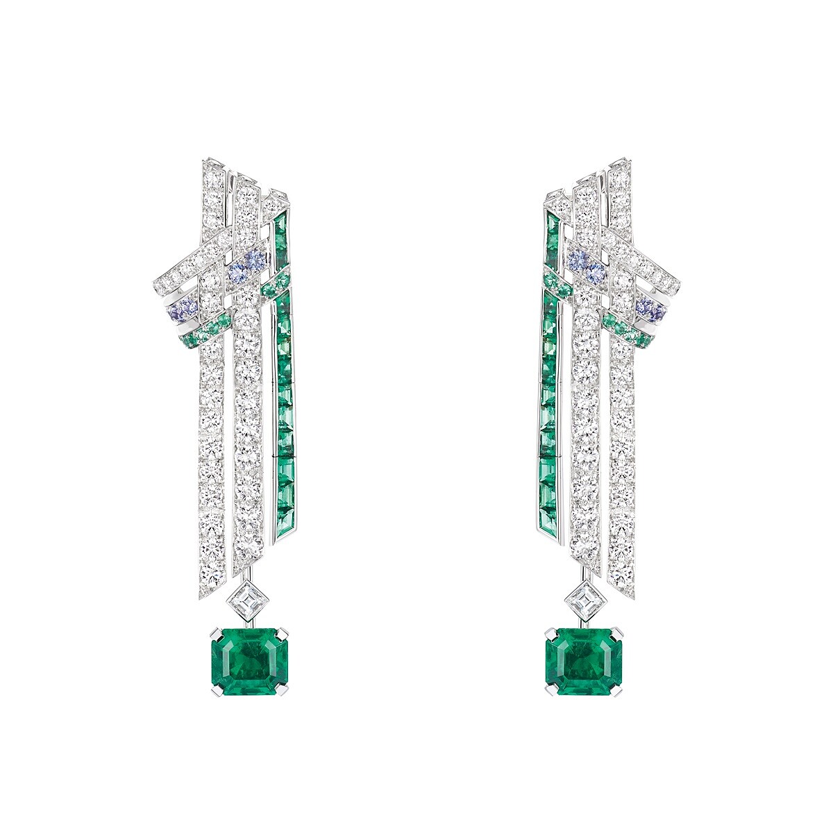 Partition 18K白金耳環