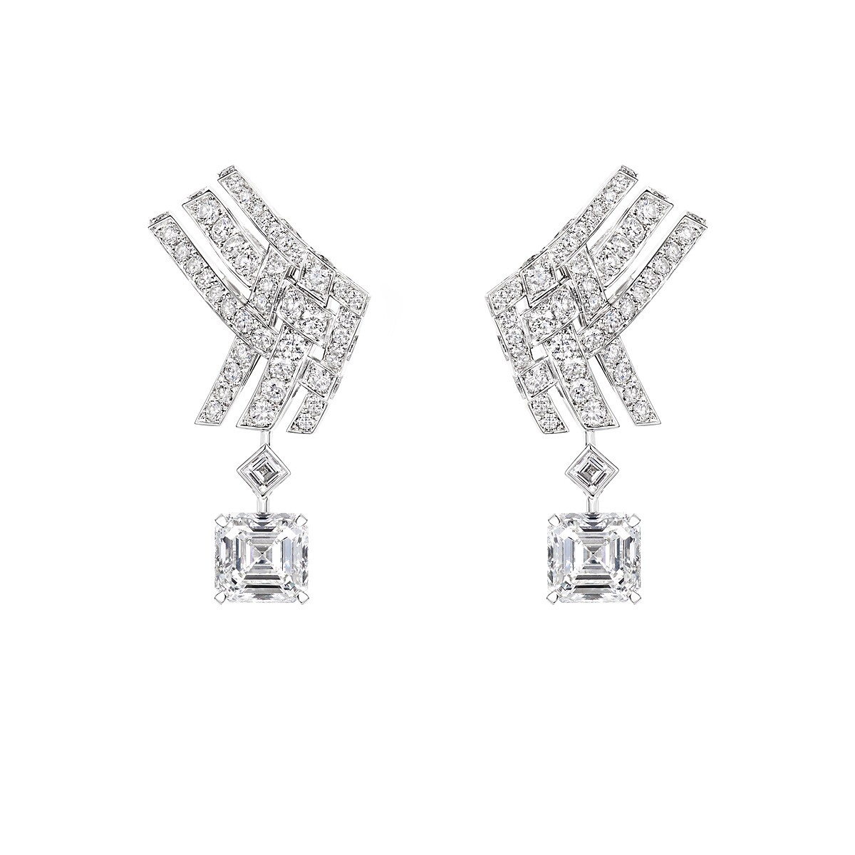 Melodie 18K白金耳環