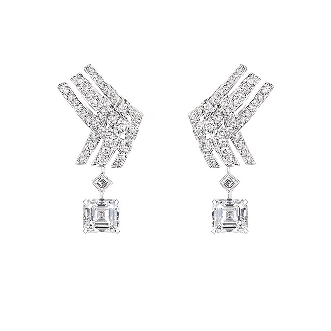 Melodie 18K白金耳環