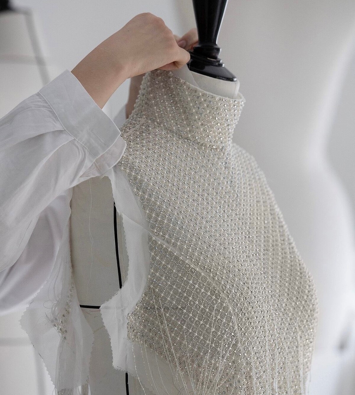 Dior為席琳狄翁Céline Dion打造的高級訂製服細節