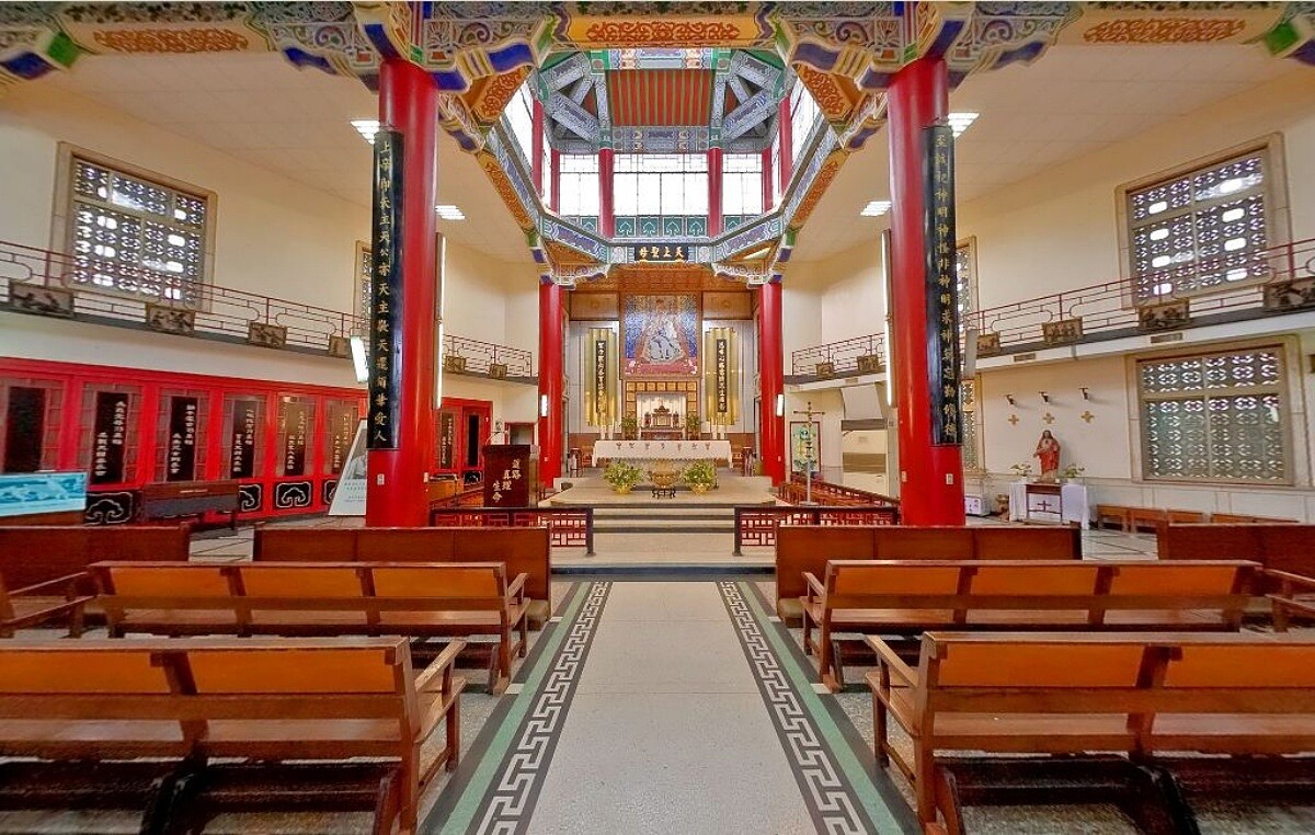 空間融合中西文化風格。