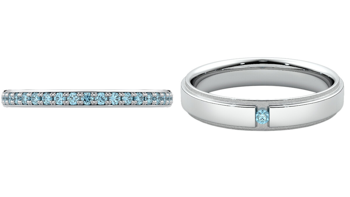  RG0009 、RB0009戀人系列求婚對戒 女戒NT$32,800、男戒NT$42,800。