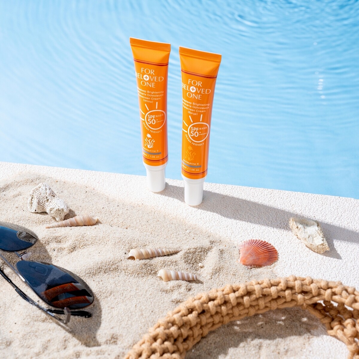 寵愛之名亮白淨化黃金藻防曬霜(白色、膚色)SPF50+/★★★★★ 30ml，NT1,050