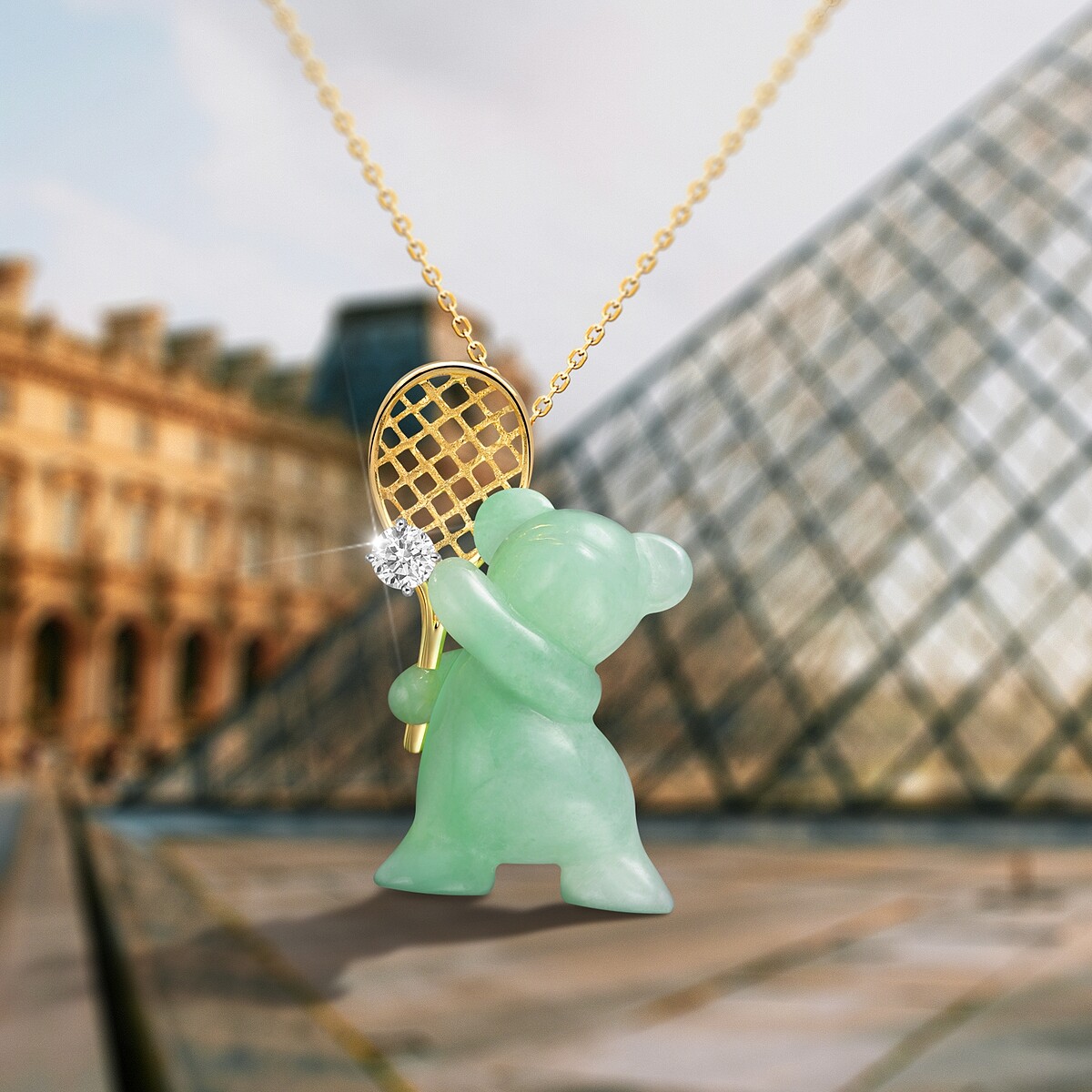 「陪伴玉熊」新作助威運動熱血賽事！Eric Jade Bear網球熊，價格自NT.120,700元起。