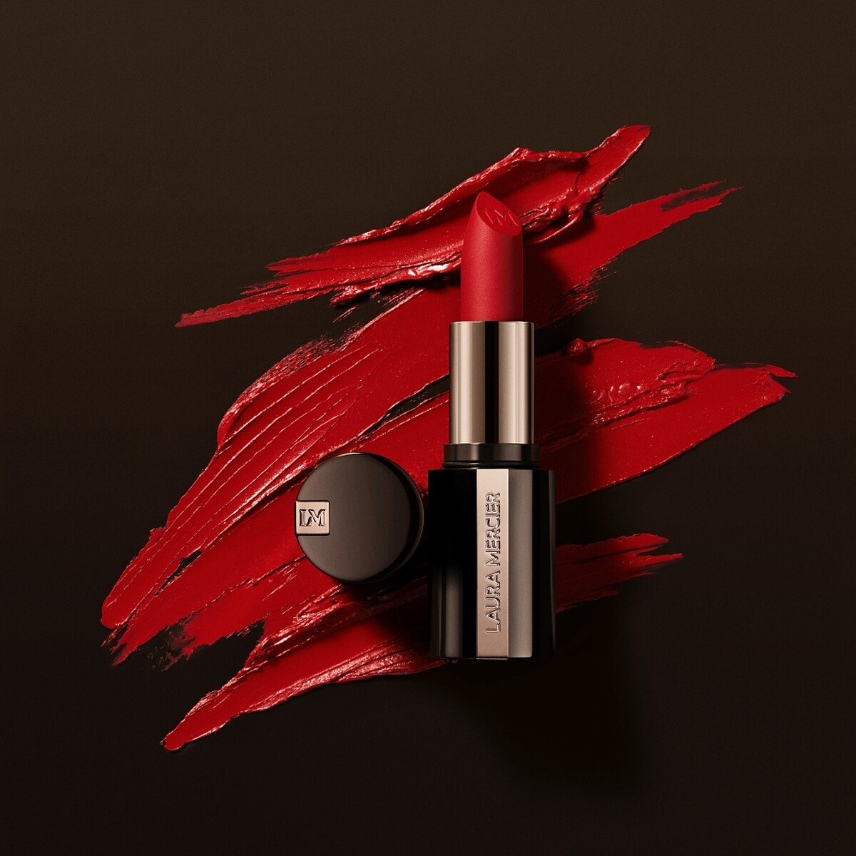 Laura Mercier奢華絲柔完美唇膏情境圖。